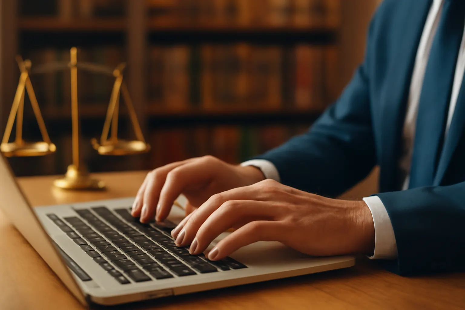 Advogado previdenciário trabalhando no escritório